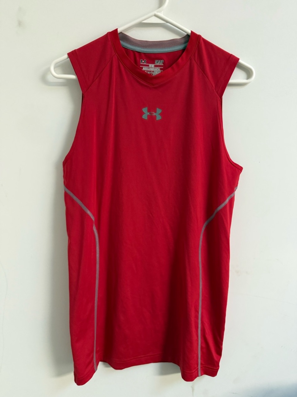 Under Armour Red Performance Short Sleeve Tee with Gray Logo